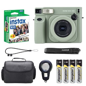 Fujifilm Instax Wide 400 Instant Film Camera Sage Green Bundle – Includes 20-Sheets Instax Wide Film and Protective Carrying Case - 1 of 4