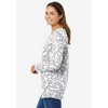 Woman Within Perfect Printed Long-Sleeve V-Neck Tee - 4 of 4