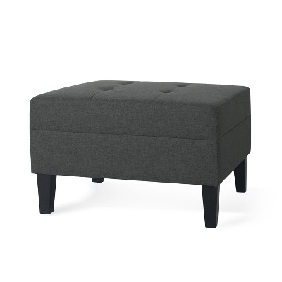 NicBex Modern 28.25" Rectangle Ottomans Wood Footstools with Cushioned Top for Bedroom and Living Room