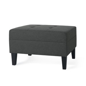 NicBex Modern 28.25" Rectangle Ottomans Wood Footstools with Cushioned Top for Bedroom and Living Room - 1 of 4