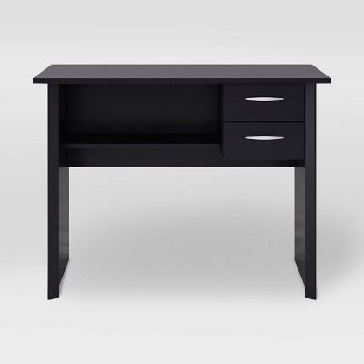 Kingston 2 Drawer Desk Black/Brown - CorLiving