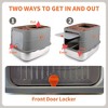 Allforpaws 2 Entries Hooded Cat Litter Box With Stainless Steel Base - 4 of 4