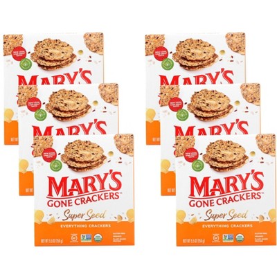 Mary's Gone Crackers Super Seed Everything Crackers - Case of 6/5.5 oz