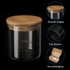 Unique Bargains Kitchen Food Storage Glass Jar with Airtight Bamboo Lid 2 Pcs - 4 of 4