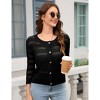 Clearlove Women's 3/4 Sleeve Knit Cardigan Summer Lightweight Button Down Sweater Crochet Bolero Shrugs - 3 of 4