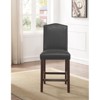 Carteret Gray Leather Counter Stool in Espresso - Comfort Pointe  - 4 of 4