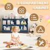 Tinyhomie Wooden Storage Cabinet with 5 Sections, Montessori Kids Bookshelf and Toy Organizer for Nursery, Playroom & Classroom - 4 of 4