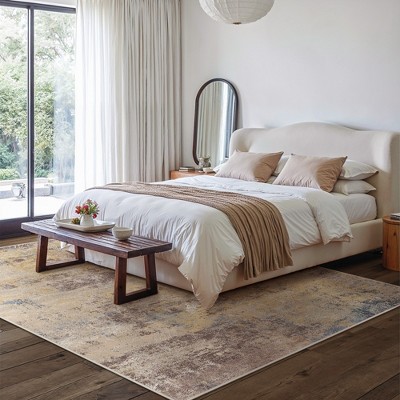 Abynow Medallion Distressed Persian Indoor Area Rug