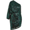 Women's Plus Size Sequin Stripe Dress - emerald | CITY CHIC - 2 of 4