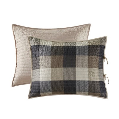 Neutral Plaid Reversible Polyester Daybed Cover Set