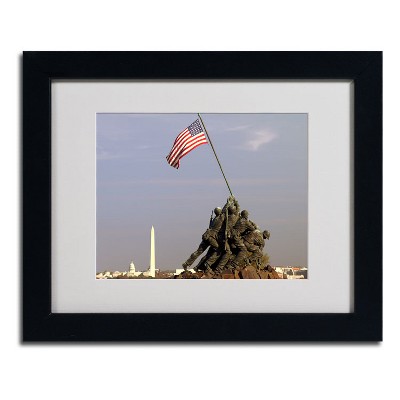 Trademark Fine Art -CATeyes 'Marine Corps Memorial' Matted Framed Art