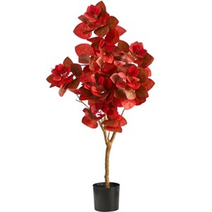 Nearly Natural 3-ft Autumn Pomegranate Artificial Tree - 1 of 4