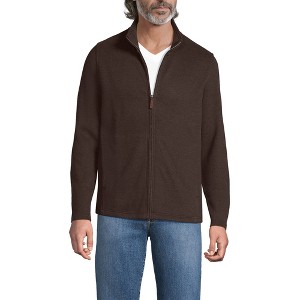 Lands' End Men's Bedford Rib Full Zip - 1 of 3