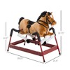 Ruvalino Baby Bouncers and Rockers Toddler Kid Chair Plush Spring Horse Toy for Playroom Living Room, Brown, 41.5"*23"*32.5" - 3 of 4