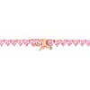 EVERLY JEWELRY  |   Rose Plated Sterling Silver 31.2 CT TGW Created Pink Sapphire Necklace Tongue & Groove Clasp - 2 of 4