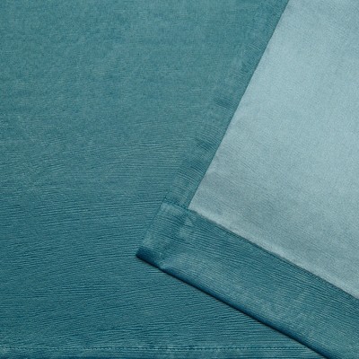 Teal Polyester Room Darkening Grommet Top Window Curtain Panel Set
