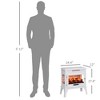 NicBex 24 Inch Electric Fireplace Small Freestanding Heater Fireplace with 3D Realistic Flame Effect and Overheat Protection - 3 of 4
