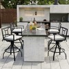 Crestlive Products Aluminum Outdoor Swivel Bar Stools with Sunbrella Cushion Patio Counter Height Barstools - 3 of 4