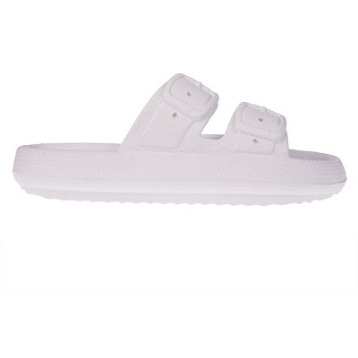 FOAMWALK Women's Flat Slip-On Textured EVA Footbed Slide Sandals - Comfy Slides for Women
