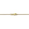 Black Bow Jewelry 1mm 10k Yellow Gold Solid Diamond Cut Wheat Chain Necklace - 4 of 4
