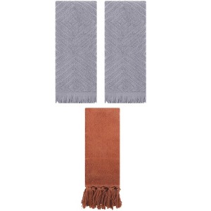 REGALWOVEN 3 Packs Cotton Soft and Absorbent Bathroom Turkish Hand Towels with tassel - 1 of 4