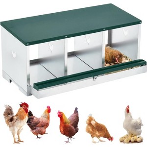 TackView Metal Chicken Nesting Boxes with Compartments – Large Vented Egg Laying Box for Easy Egg Collection in Coop - 1 of 4