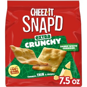 Cheez-it Snap'd Extra Crunch Sharp White Cheddar Crackers - 7.5oz - 1 of 4
