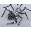 Anna-Kaci Women's Crystal Spider Brooch Pin with Blue Gemstone Accents - 3 of 4