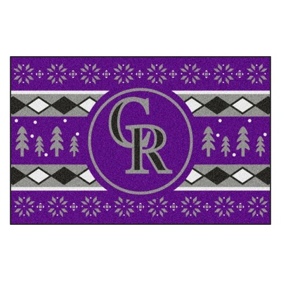 MLB Colorado Rockies 19"x30" Holiday Sweater Rug