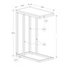 FONTOI C-shaped End Table, Side Table, Accent Table for Living Room Bedroom, Black, 10.25"*25.25"*18.25" - 3 of 4