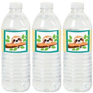 Big Dot of Happiness Let's Hang - Sloth - Baby Shower or Birthday Party Water Bottle Sticker Labels - Set of 20 - 1 of 4