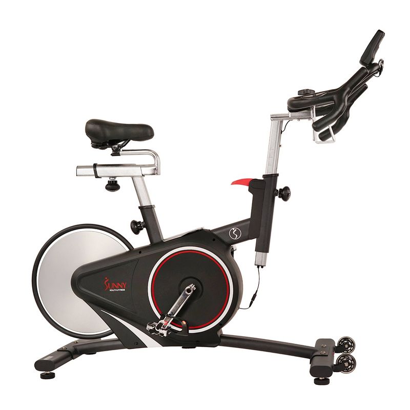 Sunny Health &#38; Fitness Magnetic Belt Drive Premium Indoor Cycling Bike - Silver, 4 of 8