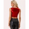 INSPIRE CHIC Women's Metallic Sleeveless Cut Out Party Holographic Crop Tank Tops - 3 of 4