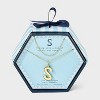 14K Gold Dipped Cubic Zirconia Duo Initial Multi-Strand Necklace - A New Day™ Gold - 3 of 4