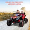 24V Kids 2-Seater Electric Ride-On UTV with Remote Control, 4WD, 4 Shock Absorbers,Leather Seats,MP3 Player & LED Lights - 3 of 4