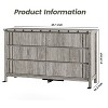 6 Drawers Dresser, 55" Fluted Chest of Drawers, Wooden Dresser TV Stand, Closet Clothes Storage, Grey - 2 of 4