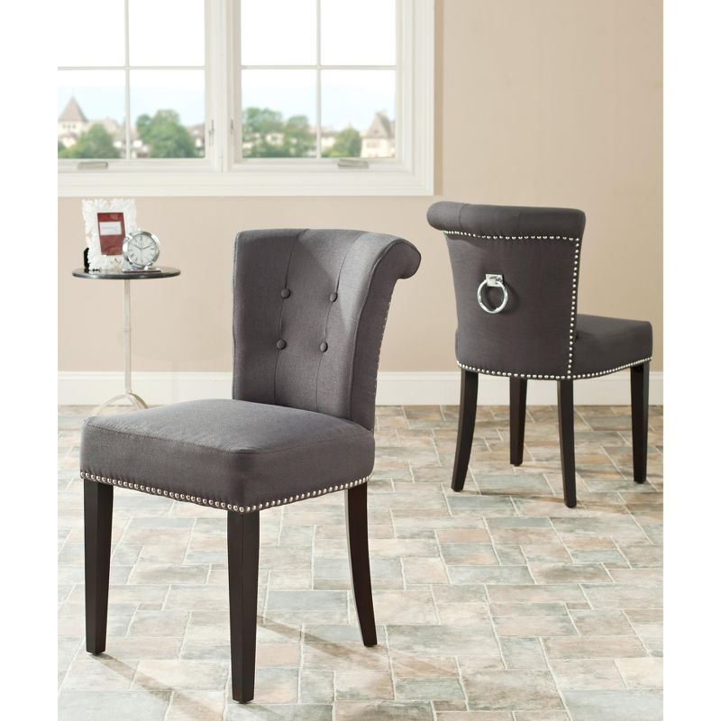 Sinclair 21''H Ring Chair (Set of 2) with Silver Nail Heads  - Safavieh, 2 of 8