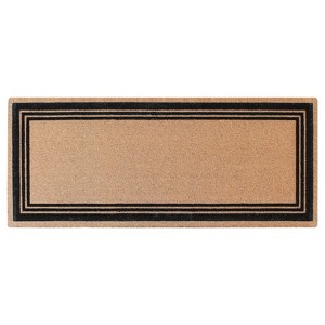 A1HC Natural Coir and PVC Backing Classic Border Flock Door Mat, Anti-Shed Treated Durable Doormat - 1 of 4