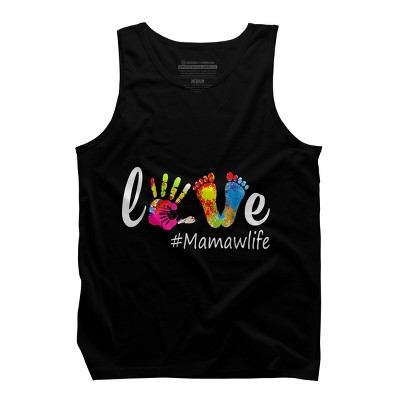 Men's Design By Humans Love Hands and Feet #Mamawlife By Chos Tank Top