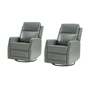 Coral Swivel Recliner with Metal Base Set of 2|ARTFUL LIVING DESIGNS - 1 of 4