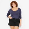Women's Long Sleeve V-Neck T-Shirt - Wild Fable™ - 2 of 3