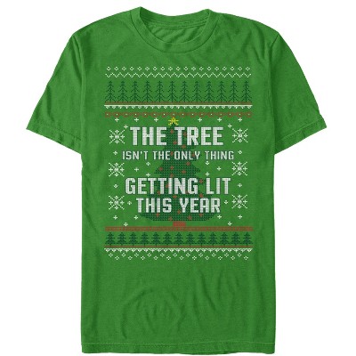 Men's Lost Gods Ugly Christmas Getting Lit T-Shirt
