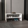 AZL1 Life Concept Shoe Rack Modular Shoe Storage with 2 Adjustable Shelves and Easy Assembly for Living Room Organization, White, 28.74"*15.35"*3.15" - 2 of 4