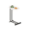 MAYEERTY C-Shaped Side Table, Wood End Table with Metal Frame Slide for Bedroom Living Room - 4 of 4