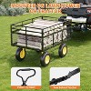 COZONY Multiple sizes Heavy Duty Steel Garden Cart, 500/900/1200/1400 lbs Capacity, 3-in-1 Utility Wagon with Removable Mesh Sides, Rotating Handle - 4 of 4