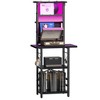 MOEPISY Record Player Stand, Record Player Table with Vinyl Storage Black - 3 of 4