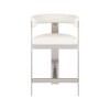 Meridian Furniture,Romeo Cream Vegan Leather Counter Stool, Set of 2 - 3 of 4