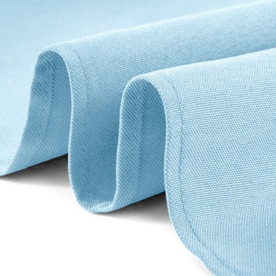 Baby Blue 90 x 156 Inch Polyester Rectangular Tablecloth Set