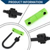 Unique Bargains Bicycle Lock Durable Anti-Theft Bicycle Padlock Cable Lock Green 1 Set - 2 of 4