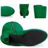 BLISSFUL STEP Low Platform Chunky Heels Buckle Knee High Boots for Women - 3 of 4
